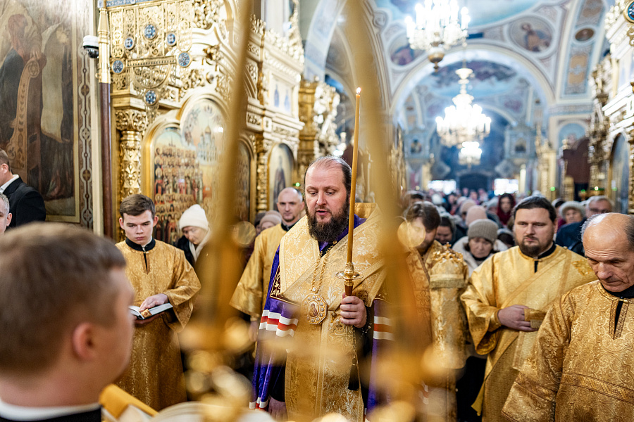 Молебное пение на новолетие в Троицком кафедральном соборе Подольска